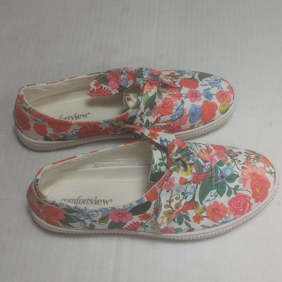 COMFORTVIEW Women's Floral Print Multicolor Slip-on Sneakers Size 8.5M - Picture 5 of 9